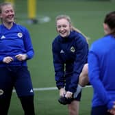 Northern Ireland's Lauren Wade pictured during Tuesday's training session at Seaview, Belfast, ahead of Fridays Women's Euro 2021 Qualifier against Belarus. Photo by William Cherry/Presseye