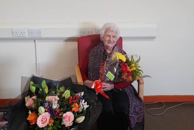 Jean's birthday was marked at the day centre.