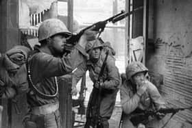 US troops involved in urban fighting in Seoul during the Korean War
