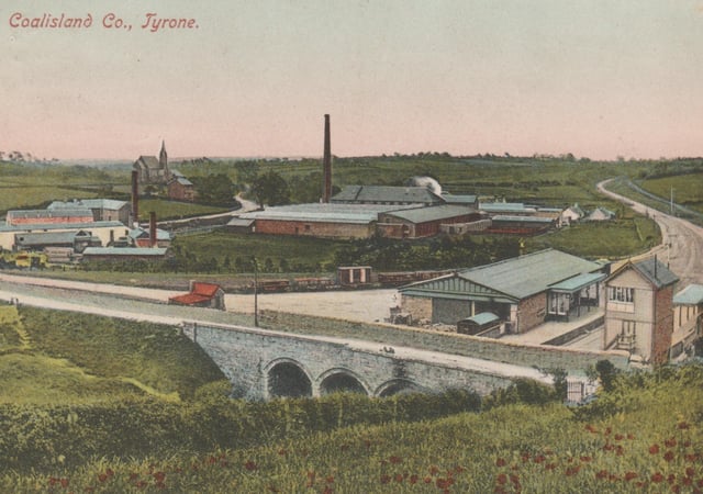 An old postcard showing Coalisland in Co Tyrone