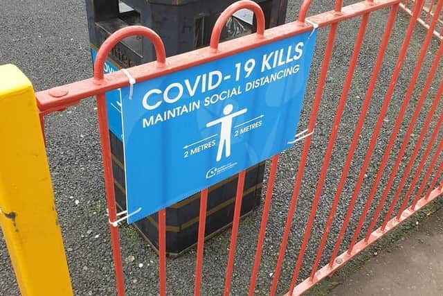 The signage has been erected by Antrim and Newtownabbey Borough Council at facilities across the region.