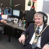 Presenter Hector Wishart from FUSE FM, the only dedicated Ulster Scots radio station, pictured with the Mayor of Causeway Coast and Glens Borough Council Alderman Mark Fielding