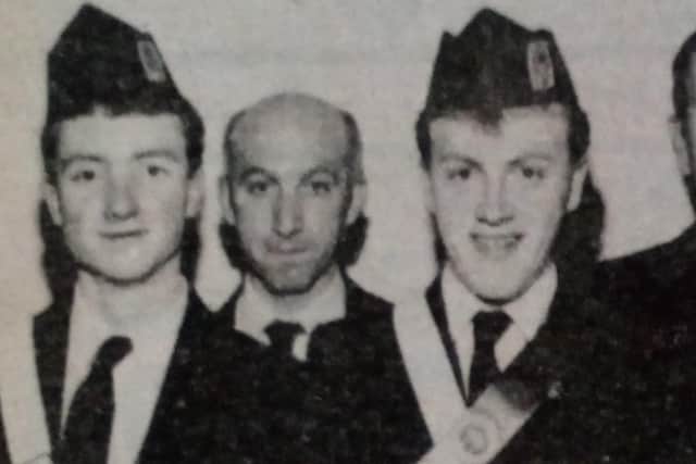 Members of First Connor BB who received their Queen's Badges at their annual Display - Aaron McCready, Colin Lorimer and Mark Preston1989