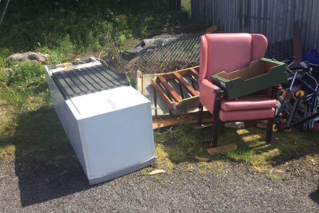 A council image of fly-tipping.