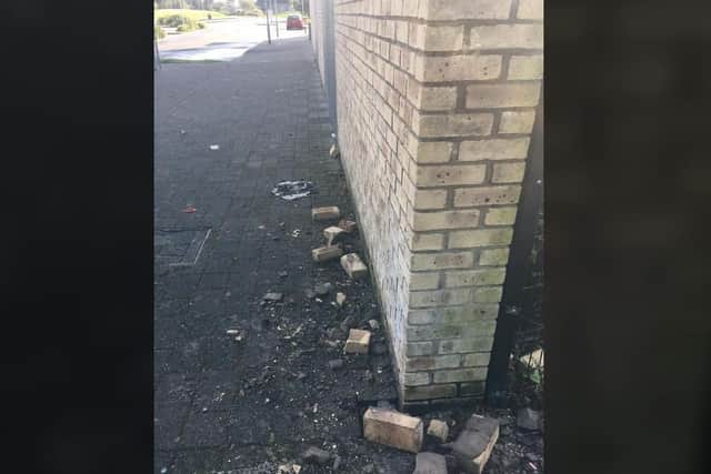 Brownlow Hub in Craigavon is badly damaged in attack.