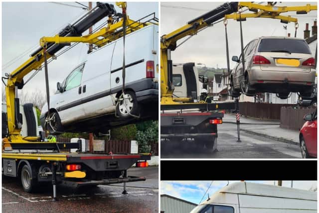 The vehicles were seized in Carrick.