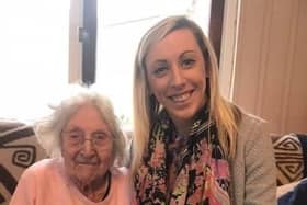 Gladys Anderson with Upper Bann MP Carla Lockhart