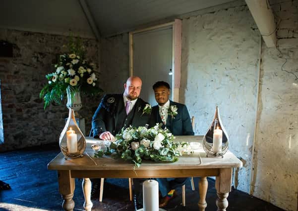 The couple married at Hillmount House.  Photo: Loreen Katherine Photography.