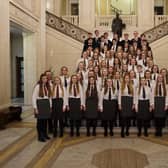 Carrickfergus Grammar School choir at Stormont.