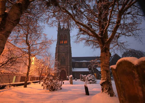 A Christmas scene, St Patrick's Church in Coleraine in December 2010 as the snow covers the 400 year old graveyard. Picture: Mark Jamieson/Coleraine Times archive