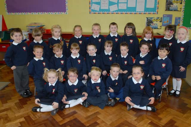 Mrs Mann's P1 class at the Moyle Primary School. LT39-822-PR