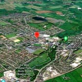 Image of Ballyclare c/o Google Maps (shown from south looking north)