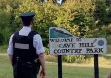 Police conducted patrols at the Cave Hill Country Park.