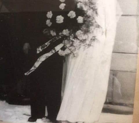 Jean and Arthur on their wedding day, December 30 1950.