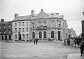 The Belfast Bank in Coleraine by photographer Robert French from the Lawrence Photograph Collection held by the National Library of Ireland. Reference: L_ROY_04969