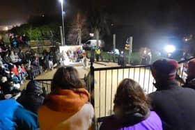 Members of the public watching the 2019 nativity at Ballycarry.