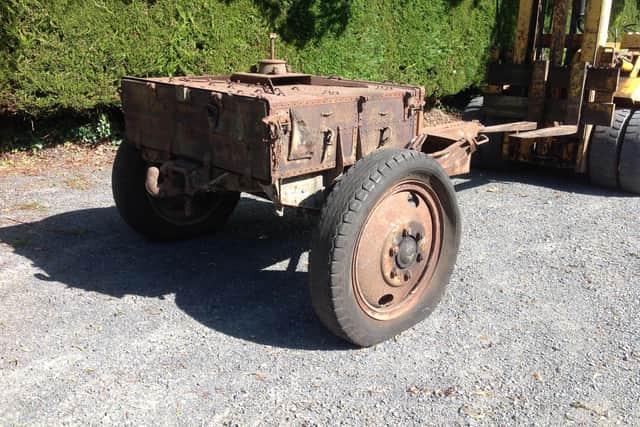 The ammunition wagon as it was before being brought to Northern Ireland.