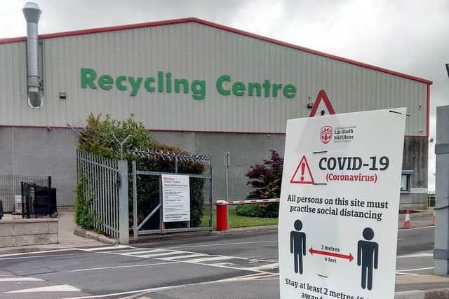 Restrictions continued at local recycling centres.