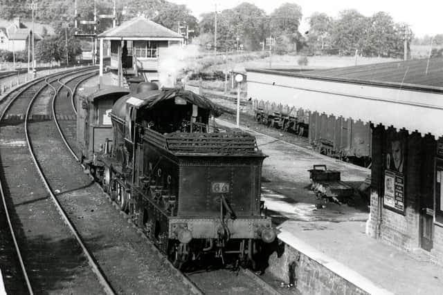 The old railway station at Magherafelt in 1937