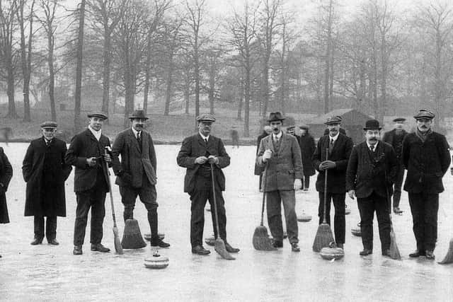 Curlers at Bell's Meadow, Falkirk, Scotland. Picture: JPI Media archives