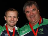 Former Ireland William Porterfield pictured alongside the late, great Roy Torrens. Picture by Barry Chambers
