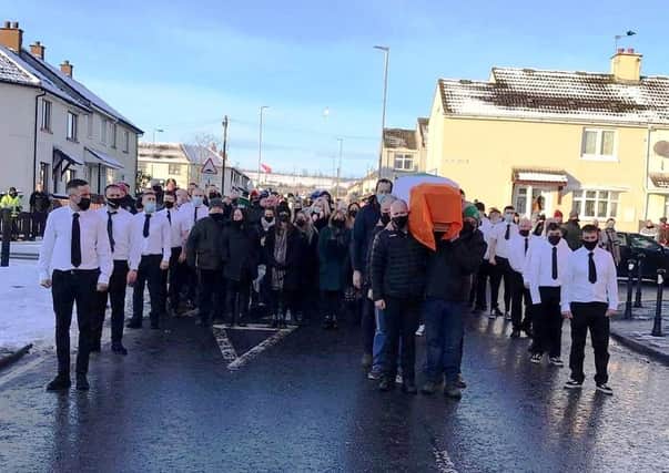 Images of the funeral for Mr McCourt