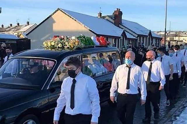 Funeral cortege of Eamonn McCourt