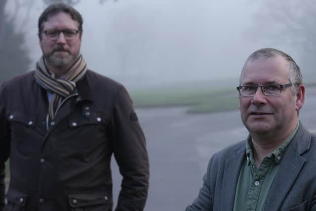 Darren Gibson (left) and David Hume co-present a new series on BBC looking at Ulster Scot ghost stories.