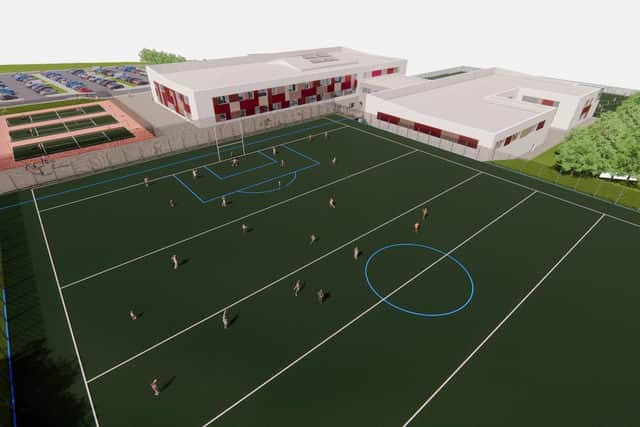 Sports provision at the proposed new-build.