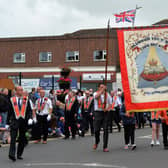 Brethren taking part in a previous Twelfth parade in Larne. INLT 25-004-PSB