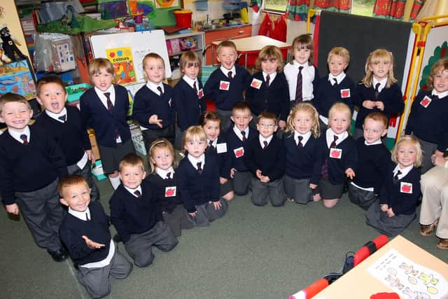 The P1 class of Mrs Graham's at Fairview Primary School in Ballyclare. NT39-006FP