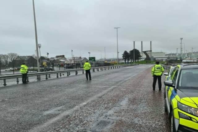 Police conducting high visibility patrols in Larne last week.