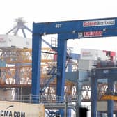 General view of the Belfast docks in February 2021. Picture: Jonathan Porter/Press Eye