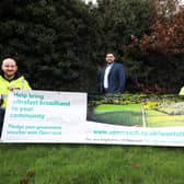 Michael Gaw, CFP lead at Openreach Northern Ireland, with  Leanne Watson and Matthew Murray, build team members.