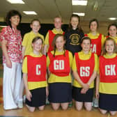 Ebrington Primary School at the Northern Ireland P.S. Netball Finals held in the Templemore Sports Complex. (1506C05)