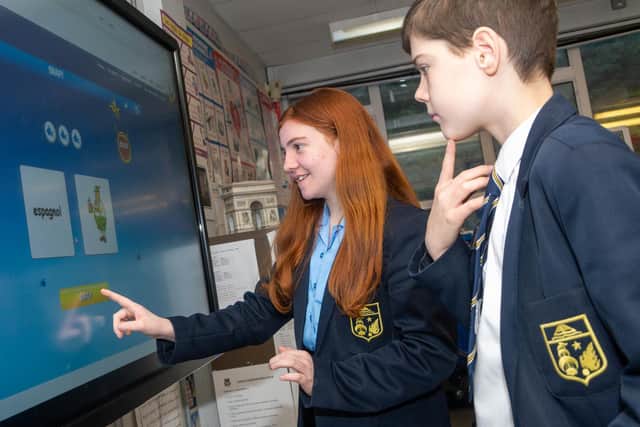 Larne High School is investing heavily in new technology with Clever Touch screens installed in around half of the classrooms