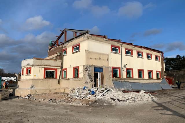Demolition of building in Maghera.