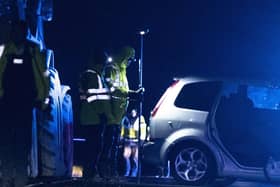 The scene of a two vehicle crash near Ballycastle on Friday night.