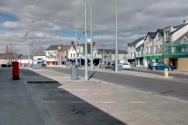 Magherafelt town centre where many businesses have been closed due to Covid-19 restrictions.