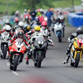 The start of the Superbike race at the Tandragee 100 in 2011.