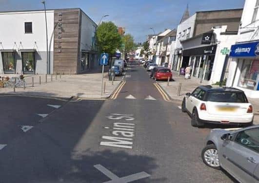 A town centre premises would be preferable. Main Street, Larne. Pic by Google.