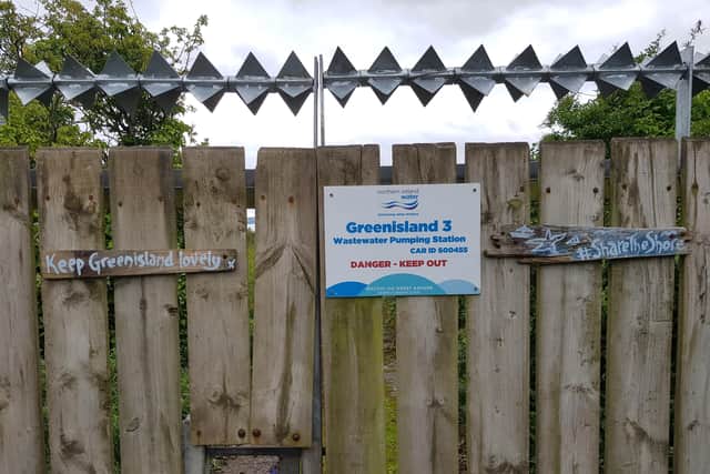 The closed off slipway at Greenisland beach