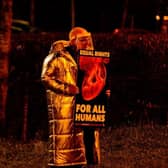 Protest at Portadown Health Centre.