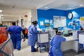 Hospital staff on a Covid-19 ward