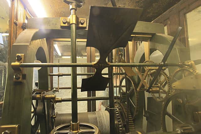 The mechanics of the Albert Clock, Belfast. Picture: Gavan Caldwell/News Letter archives