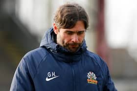 Glenavon manager Gary Hamilton at Shamrock Park on Saturday. Pic by Pacemaker.