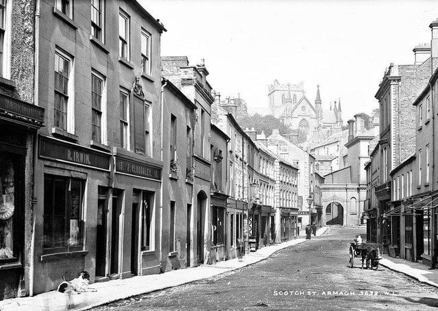 Scotch Street, Armagh, Co Armagh. NLI Ref: L_CAB_03632. Picture: National Library of Ireland