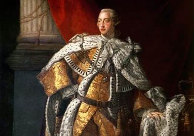 A portrait of King George III. During this week in 1789 the News Letter noted that there was much celebration in Antrim and Down at the recovery of King George III