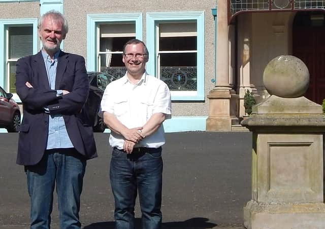 Tim McGarry and Dr David Hume pictured at Drumalis (pre lockdown).
