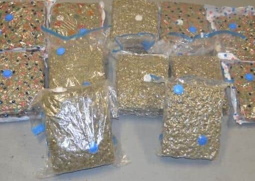 Some of the suspected cannabis seized by detectives from the PSNI’s Organised Crime Unit, with an estimated street value of £510,000.